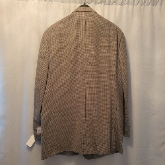 Kasper Mens Houndstooth Blazer Jacket 44L Silk Wool NWT - Picture 3 of 11